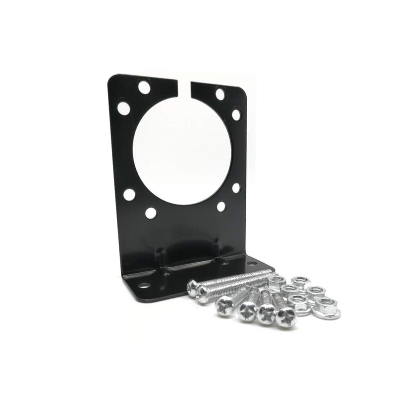 CARROFIX Trailer Wiring Harness Mounting Bracket for 7-Way RV Blade Connector Sockets, Vehicle-End, Heavy Duty, Black - Image 4